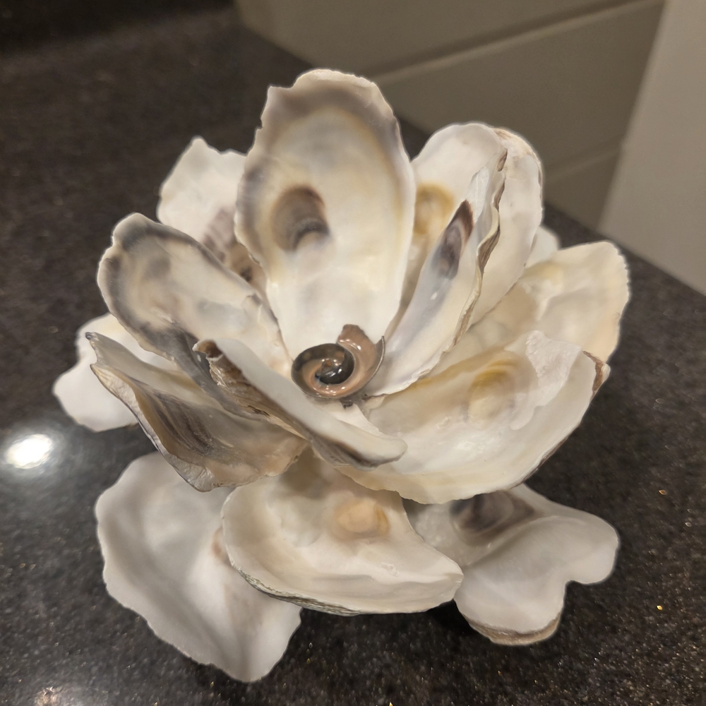 Handcrafted Oyster Shell Magnolia Flower - Picture 3 of 7
